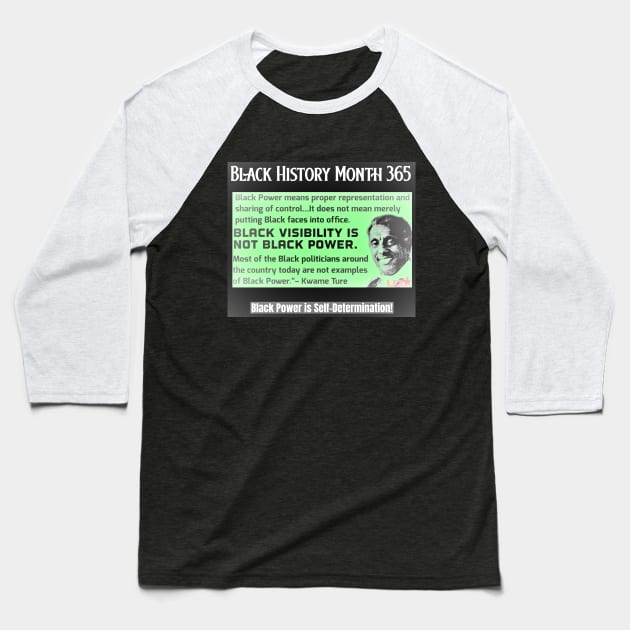 Black Power Baseball T-Shirt by Black Expressions